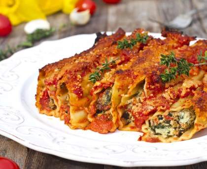 Cannelloni aux épinards et à la ricotta