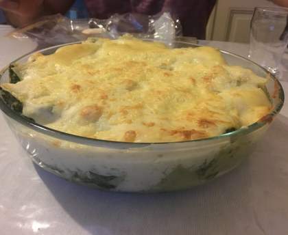 Cannellonis au saumon et épinards