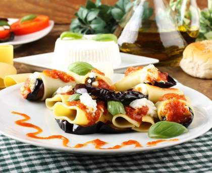 Cannellonis aux aubergines