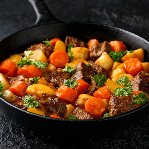 Carbonnade aux légumes anciens