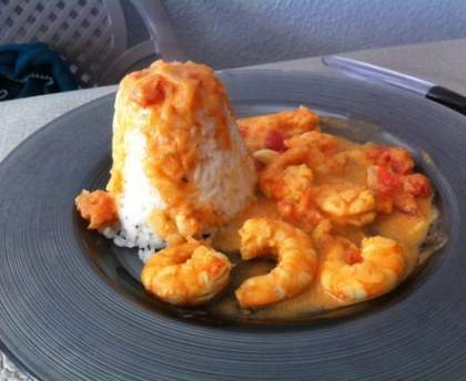 Cari de crevettes à la noix de coco