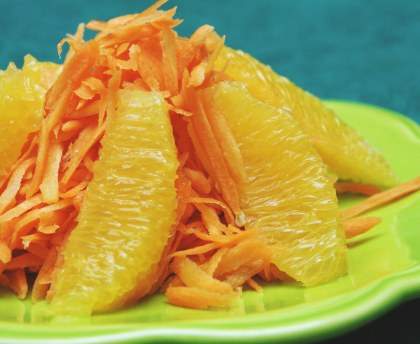 Carottes râpées à l'orange