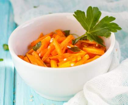 Carottes râpées au gingembre