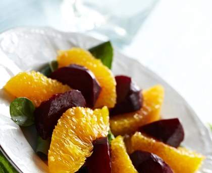 Carpaccio de betteraves parfumé à l'orange