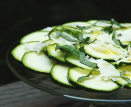 Carpaccio de courgettes