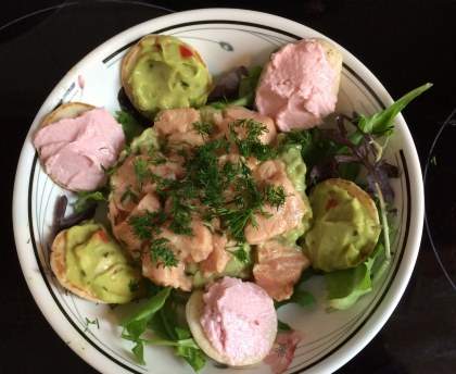 Carpaccio saumon/avocat dé-li-ci-eux