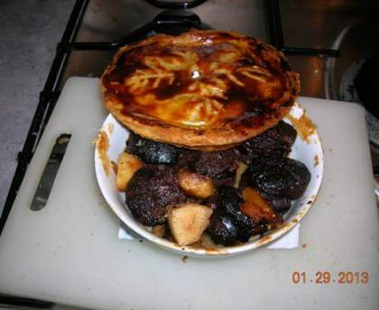 Cassolette de boudin noir aux pommes