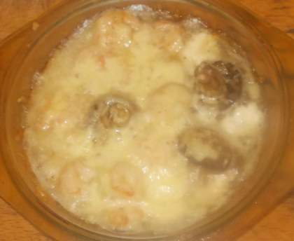 Cassolette de crevettes