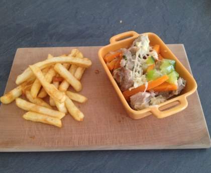 Cassolettes de poulet aux petits légumes