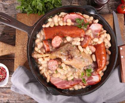 Cassoulet mouton et saucisses de Toulouse