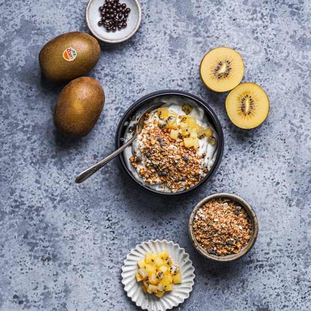 Céréales kiwi Zespri ™ SunGold et chocolat