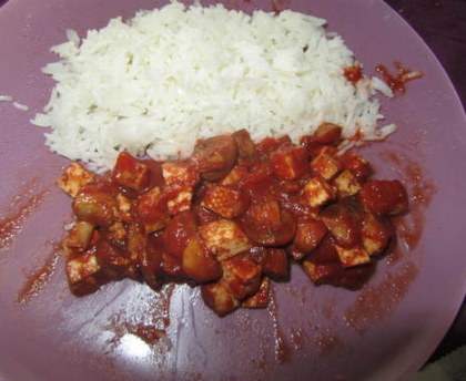 Champignons de Paris à la tomate et au tofu