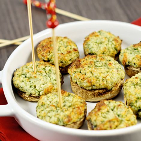 Champignons farcis au camembert