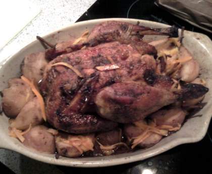 Chapon aux poires et épices