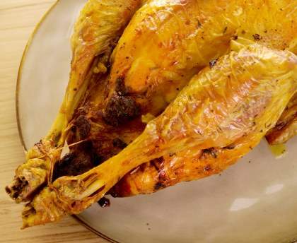 Chapon farci au foie gras