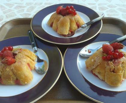 Charlotte aux fraises à la crème de spéculoos