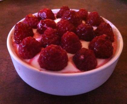 Charlotte aux framboises sans produits laitiers