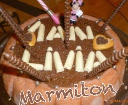 Charlotte d'anniversaire tout choco