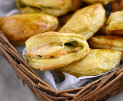 Chausson courgette et saumon frais