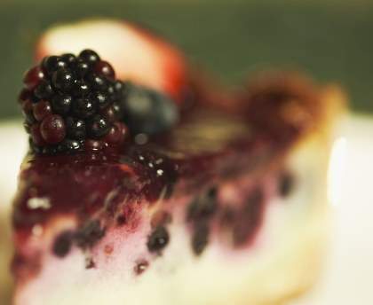 Cheese cake aux fruits rouges, croûte aux spéculoos