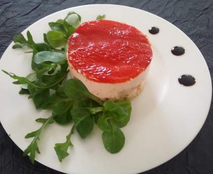 Cheese-cake aux poivrons et chèvre