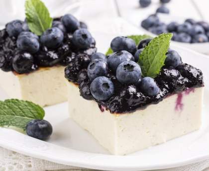 Cheesecake léger aux myrtilles (façon chilienne)