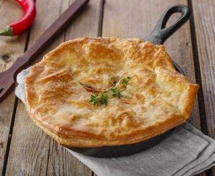 Chicken pie ( tourte au poulet ) à l'oignon