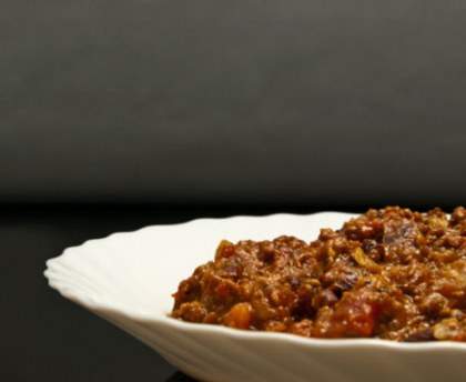 Chili con carne de boeuf haché