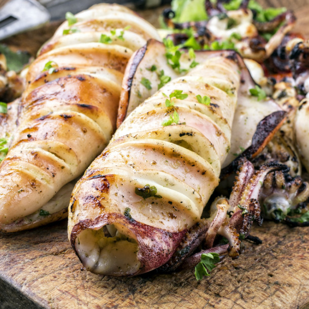 Chipirons à la plancha