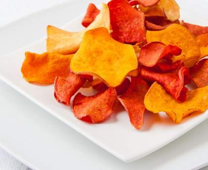 Chips de legumes au four