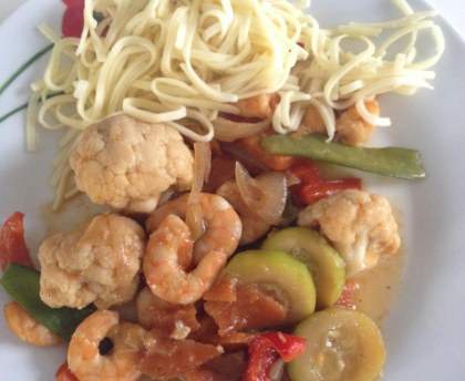 Chop suey crevettes