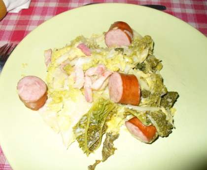 Chou à la saucisse de Morteau