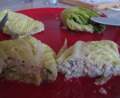 Chou farci au poulet facile