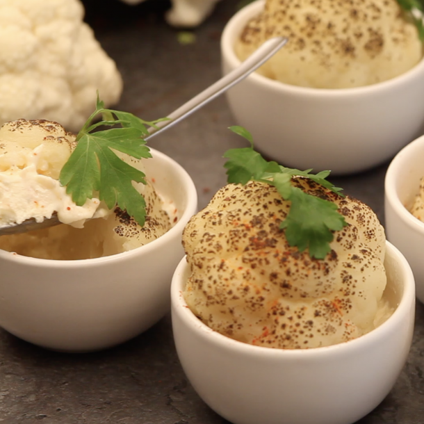 Chou-fleur à la crème de chèvre