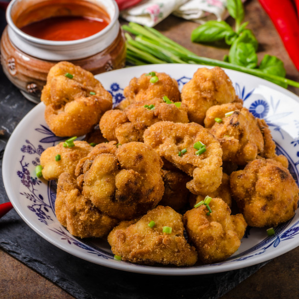 Chou-fleur pané et sa sauce paprika