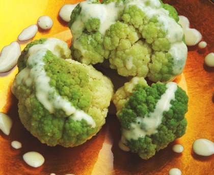 Chou-fleur vert à la moutarde