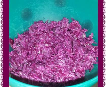 Chou rouge en salade