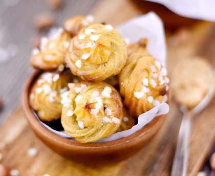 Chouquettes au beurre de cacahuètes