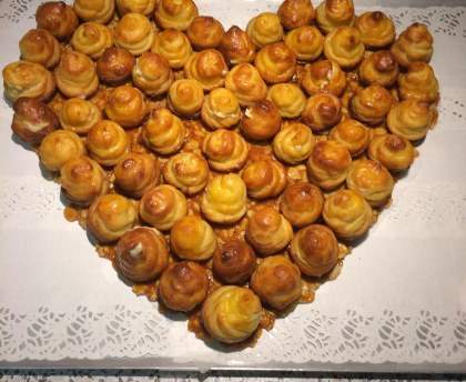 Choux à la crème vanille et chocolat