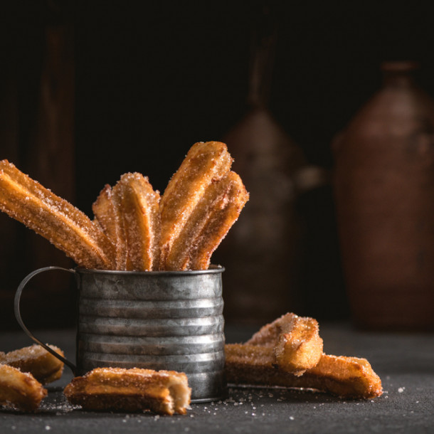 Churros aromatisés à la vanille faits maison