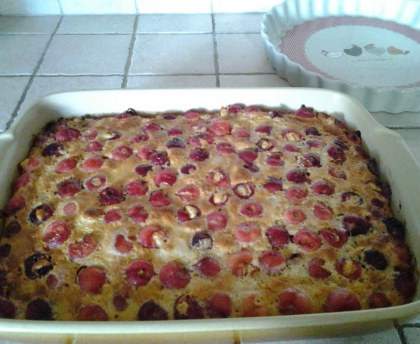Clafoutis à la farine sans gluten et à la boisson de riz