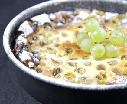 Clafoutis au raisin muscat