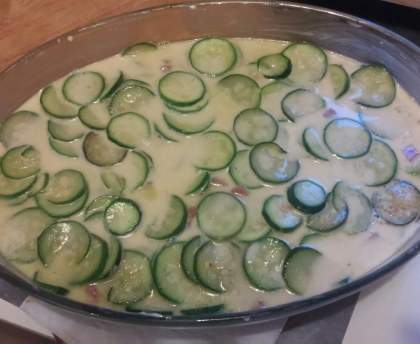 Clafoutis aux courgettes et au jambon