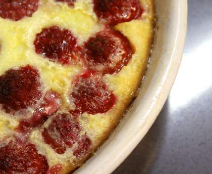 Clafoutis aux framboises
