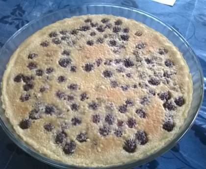 clafoutis aux mûres du jardin