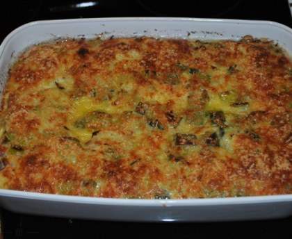 Clafoutis aux poireaux et lardons