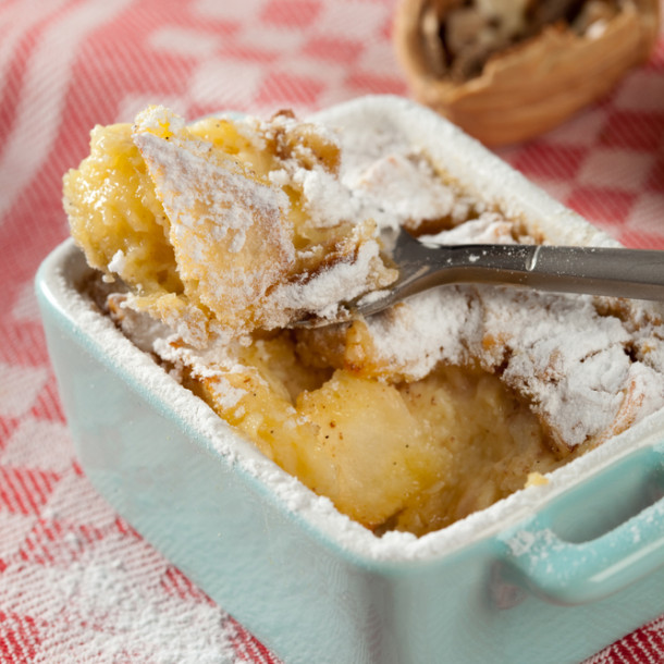 Clafoutis aux pommes au lait d’amande