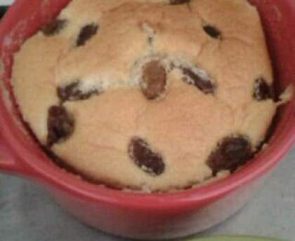 Clafoutis individuels poire raisins rhum