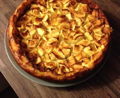 Clafoutis pommes et pépites de chocolat