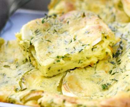 Clafoutis salé au chèvre